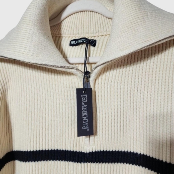 New BlankNyc Dropshoulder Extra Long Sleeve Knit Sweater - Picture 7 of 9